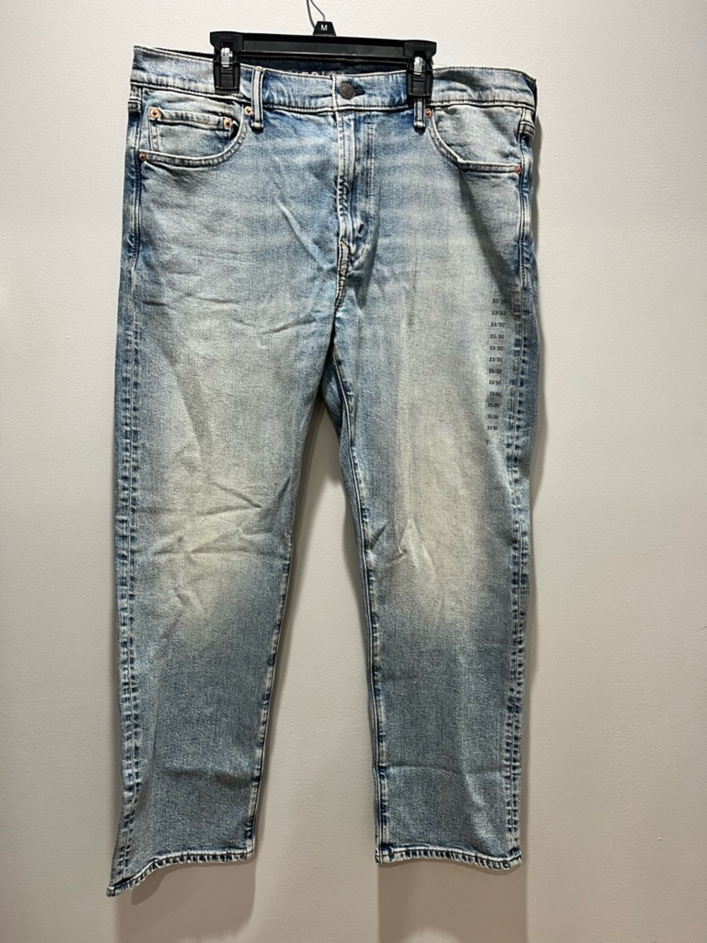 NWT‎ American Eagle Men's EasyFlex Original Straight Leg Denim Jeans 33x30 Light
